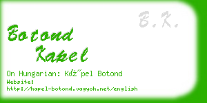 botond kapel business card
